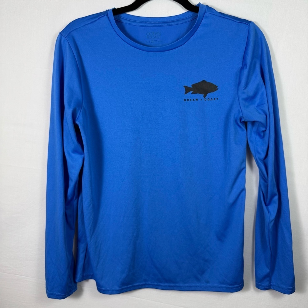 Ocean & Coast Blue Long Sleeve Shirt Boys Size L